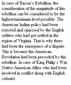 Discussion King Philip’s War and Bacon’s Rebellion